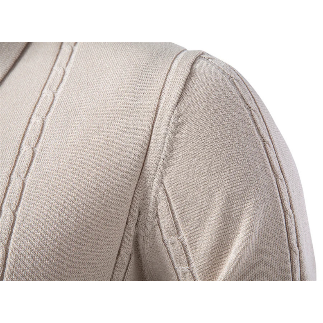 Polo shirt for men — modern fit ribbed texture — daily casual style
