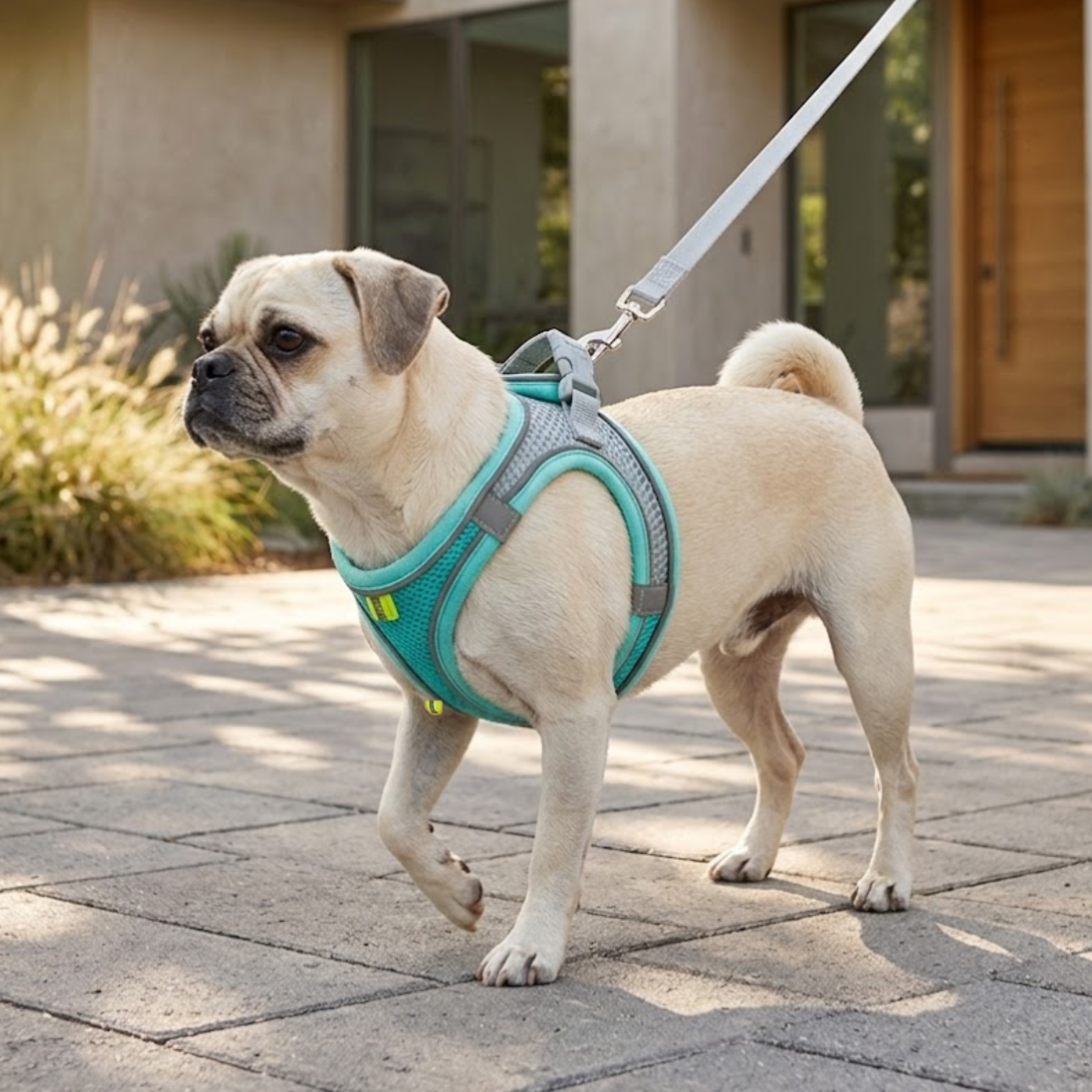Small Dog Harness and Leash Set Adjustable Breathable Nylon Mesh Puppy Vest