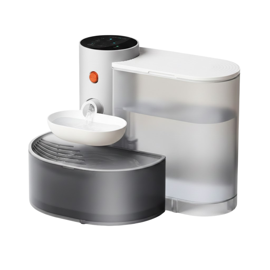 Automatic Pet Water Fountain with LCD Display and USB Rechargeable Battery