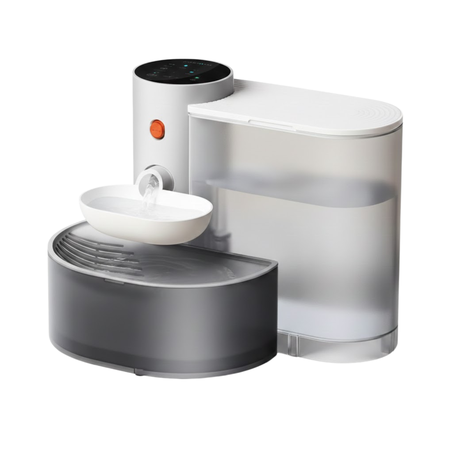Automatic Pet Water Fountain with LCD Display and USB Rechargeable Battery