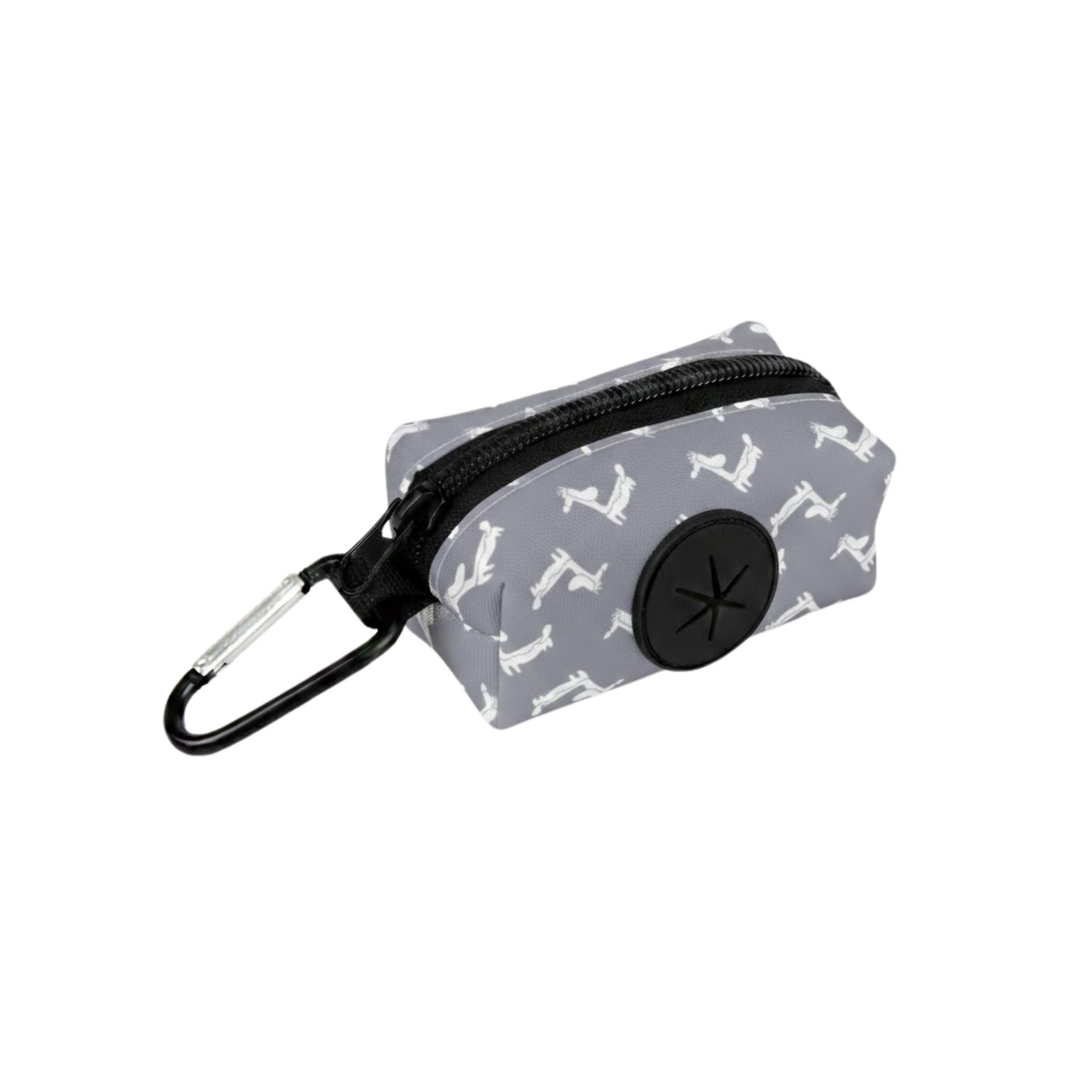Dog Poop Bag Holder with Metal Carabiner Clip Waste Bag Dispenser for Leash