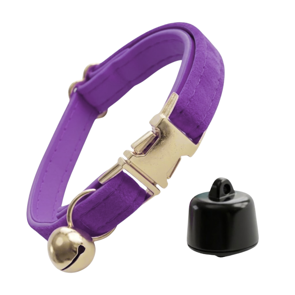 Smart Pet Tracker with Adjustable Velvet Collar and Bell for Dogs and Cats