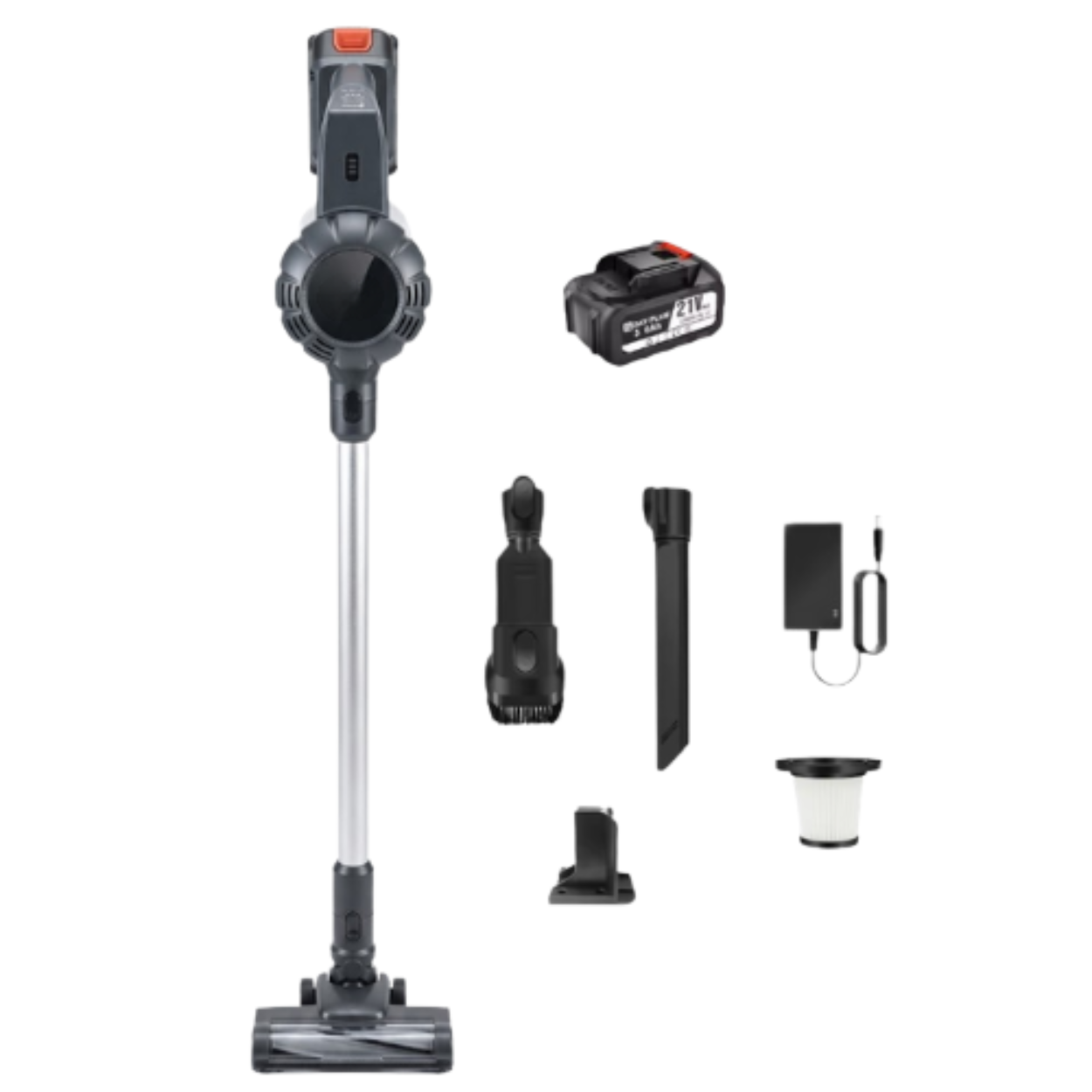 Cordless Pet Hair Vacuum Cleaner 45KPA Powerful Suction Stick Hoover with 2 Batteries