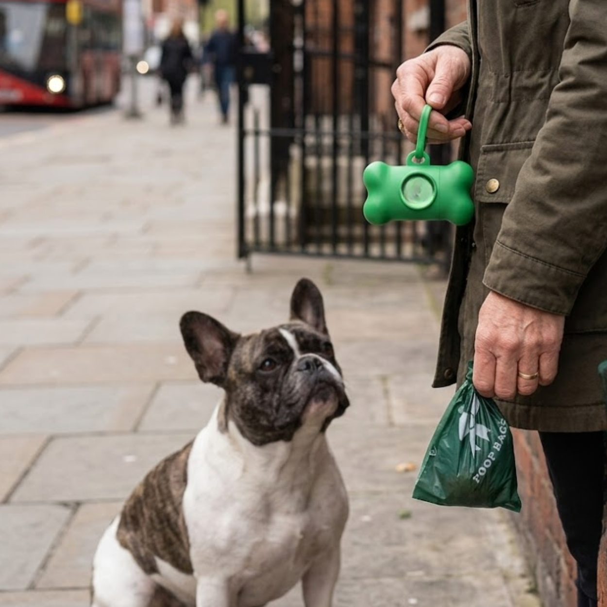 Leak-proof Dog Poop Bags with Bone Dispenser for Pet Waste Cleaning