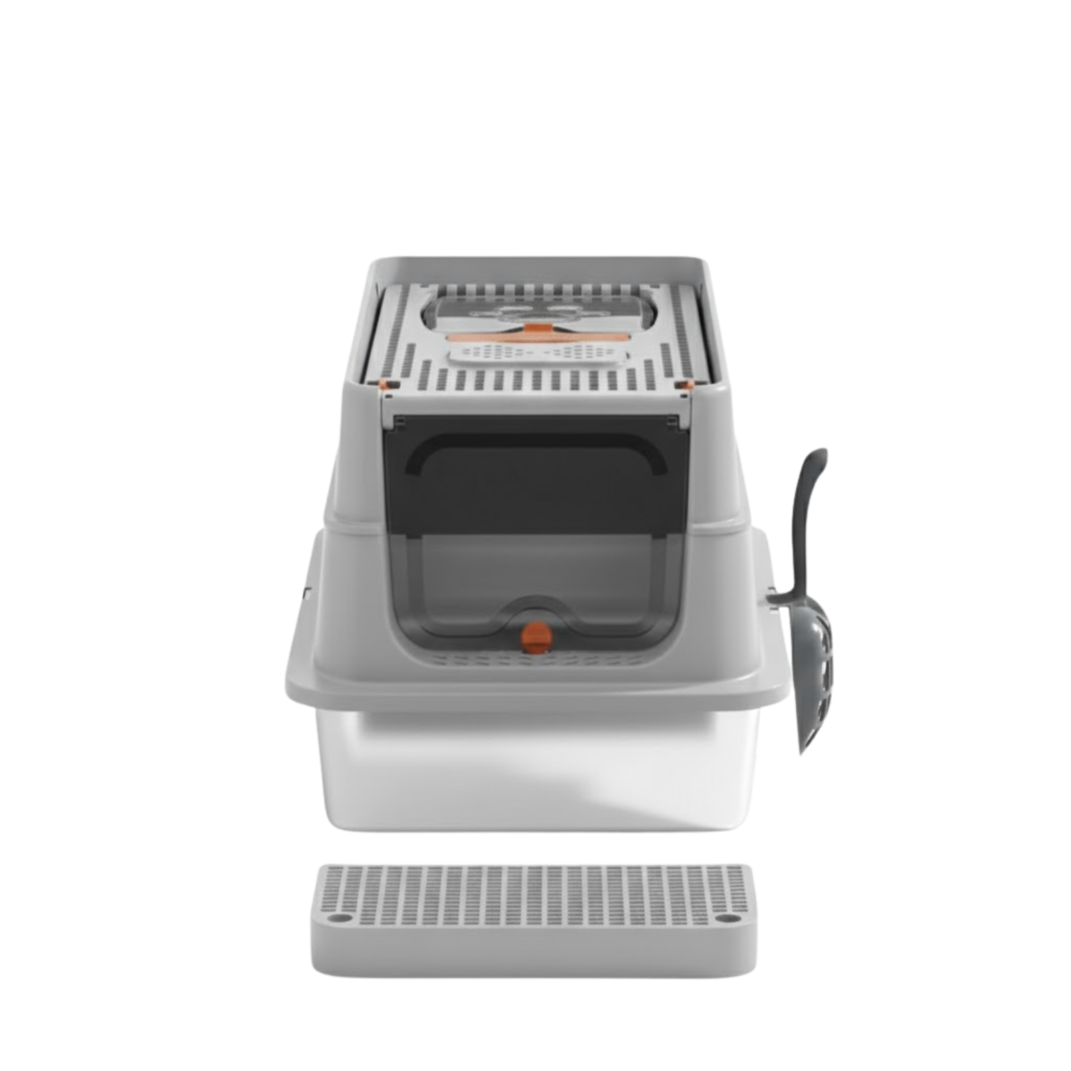 Stainless Steel Cat Litter Box Extra Large Enclosed High Fence Semi-Closed Pet Toilet