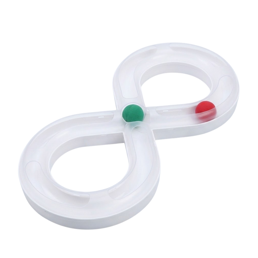 Interactive Cat Track Toy Plastic Turntable Roller with Moving Balls for Pet Training