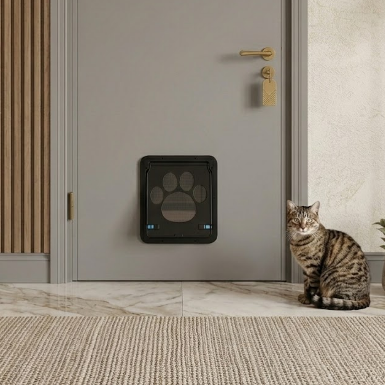 Magnetic Screen Pet Door for Cats and Dogs with Secure Locking System for Screen Doors