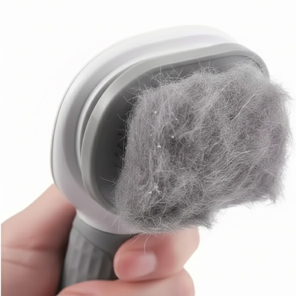 Self-Cleaning Slicker Brush Stainless Steel Pet Grooming Shedding Comb for Dogs Cats