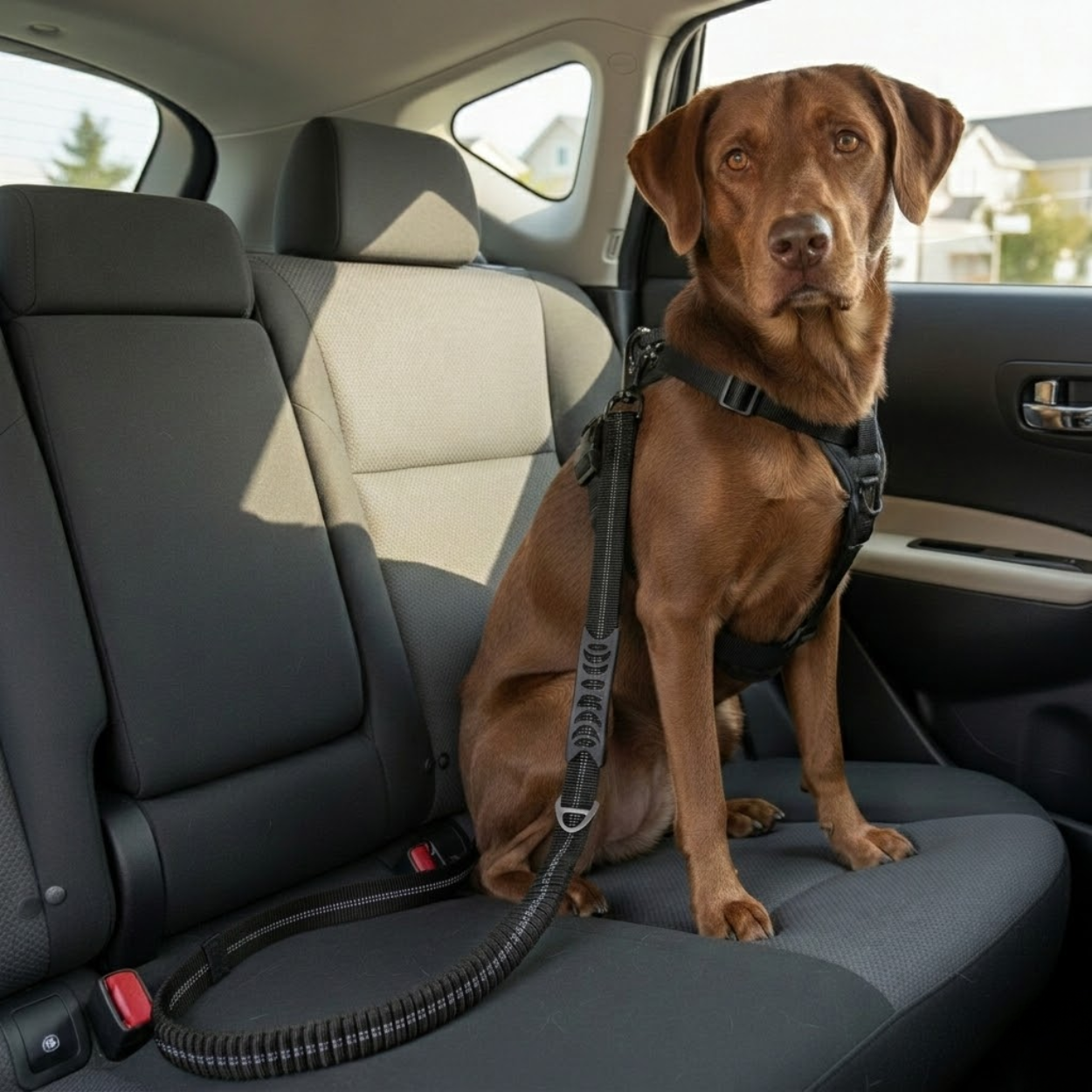 Tactical Bungee Dog Leash with Shock Absorbing Lead and Dual Padded Control Handles