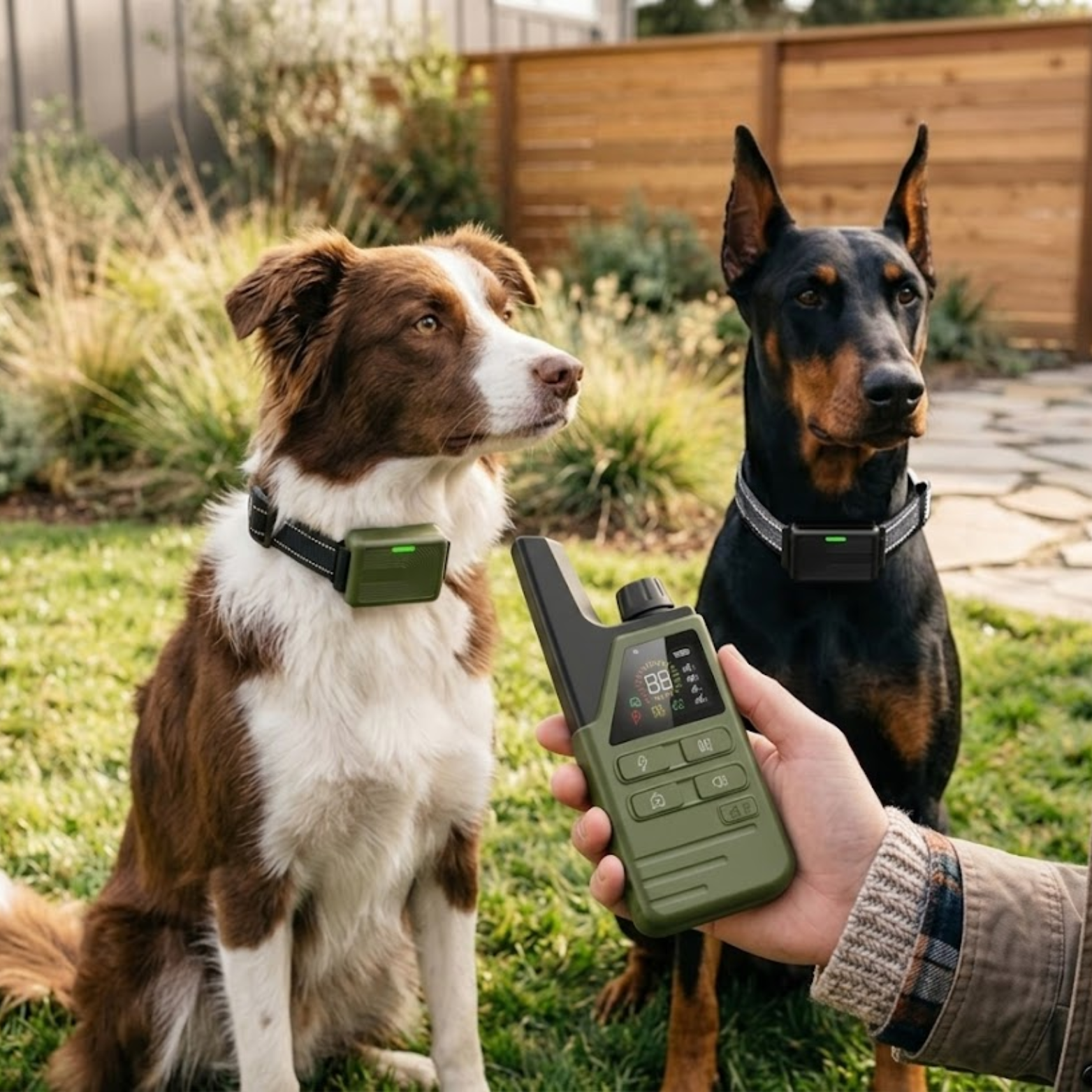 Electric Dog Training Collar with Remote 1000m Range Waterproof Rechargeable Device