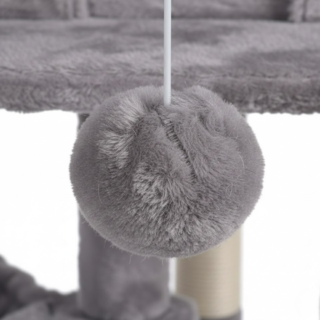Cat Tree Tower for Indoor Cats with Sisal Scratching Post Condo Hammock and Perch