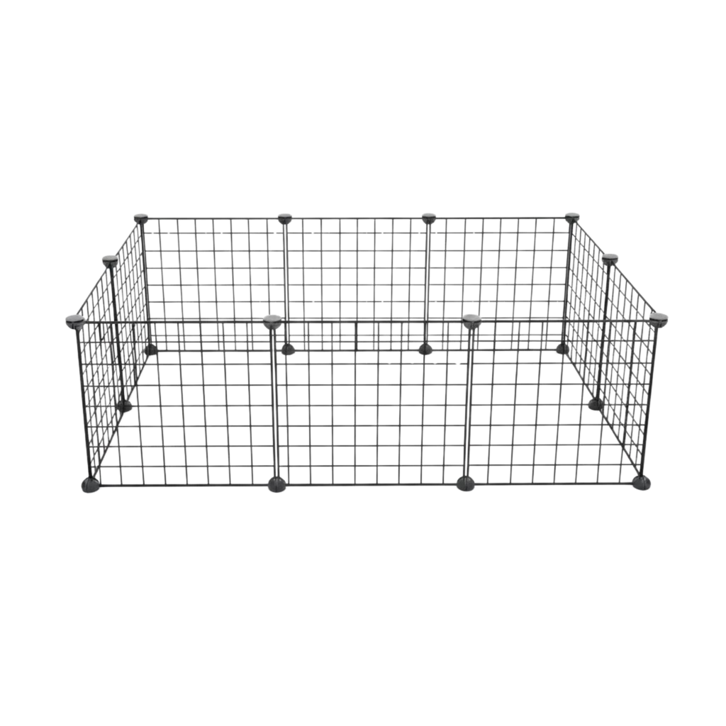 Metal Wire Dog Playpen Modular Indoor Pet Fence Panels with Door