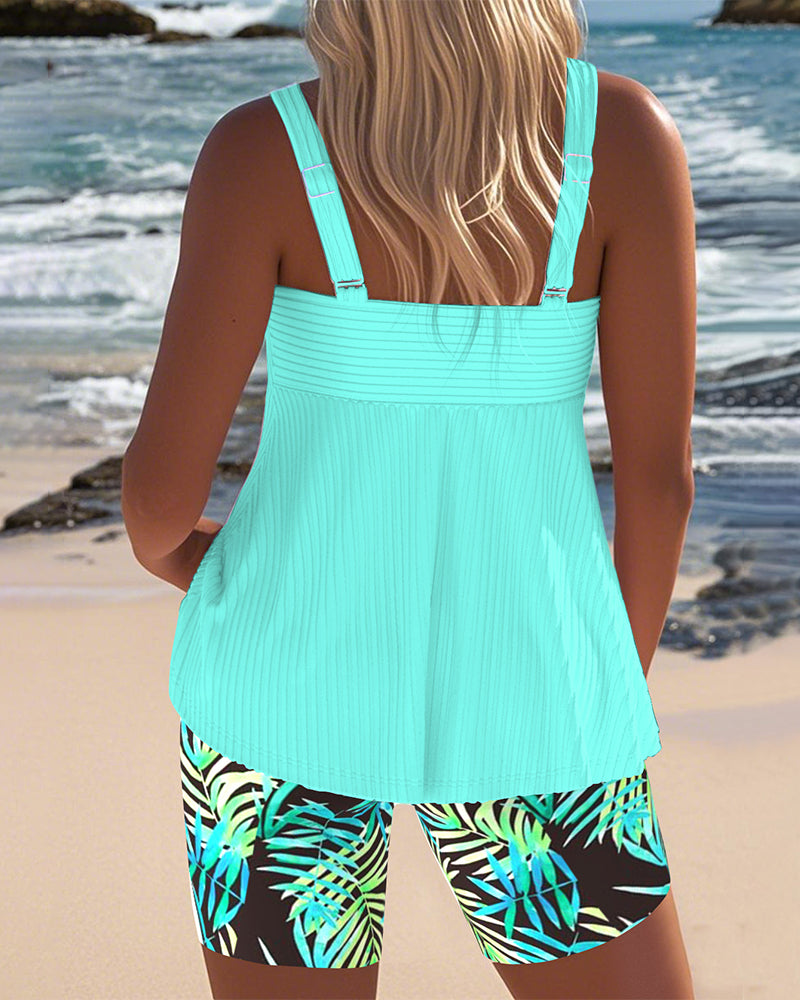Tankini with tummy control — two-piece swimsuit for beach