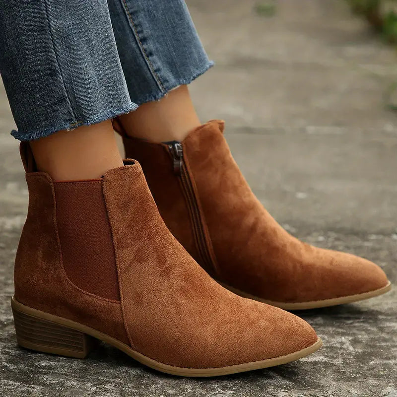 Men's Chelsea Boots Suede Pull On Comfortable Fit Durable Casual Formal