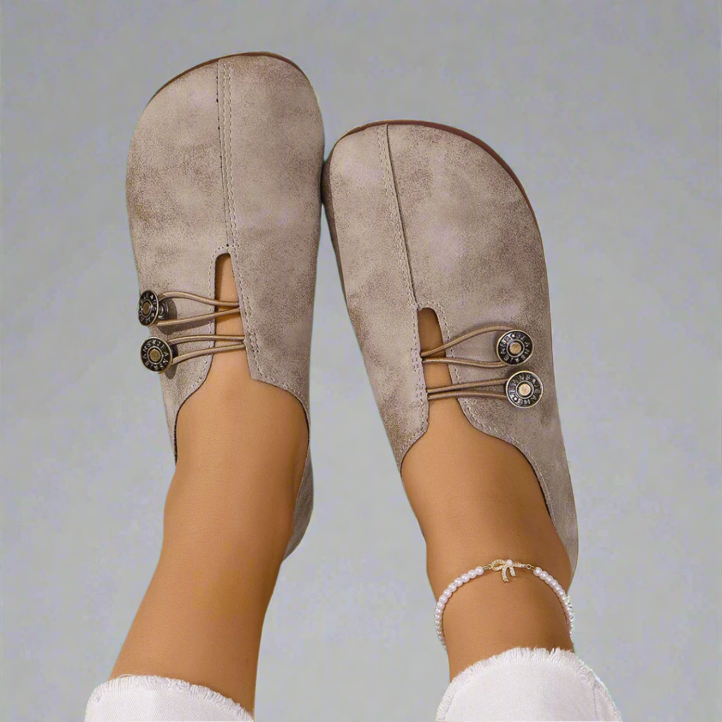 Women's suede moccasins — slip-on loafers for casual daily walking