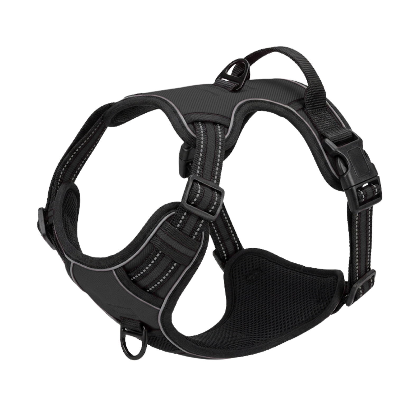 Reflective No-Pull Dog Harness with Control Handle and Adjustable Mesh Vest