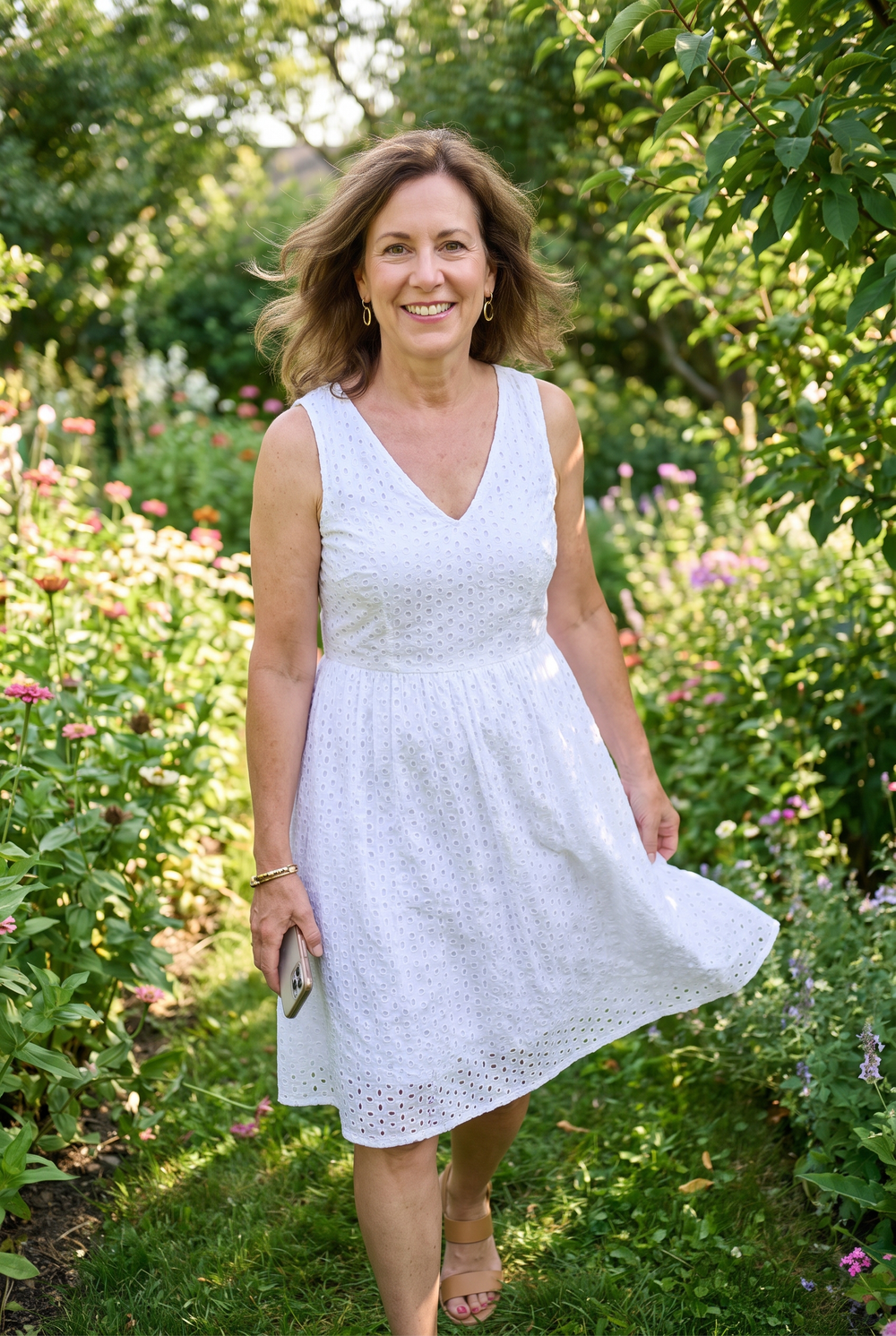 A-Line Cotton Linen Knee-Length Dress – Petroomies