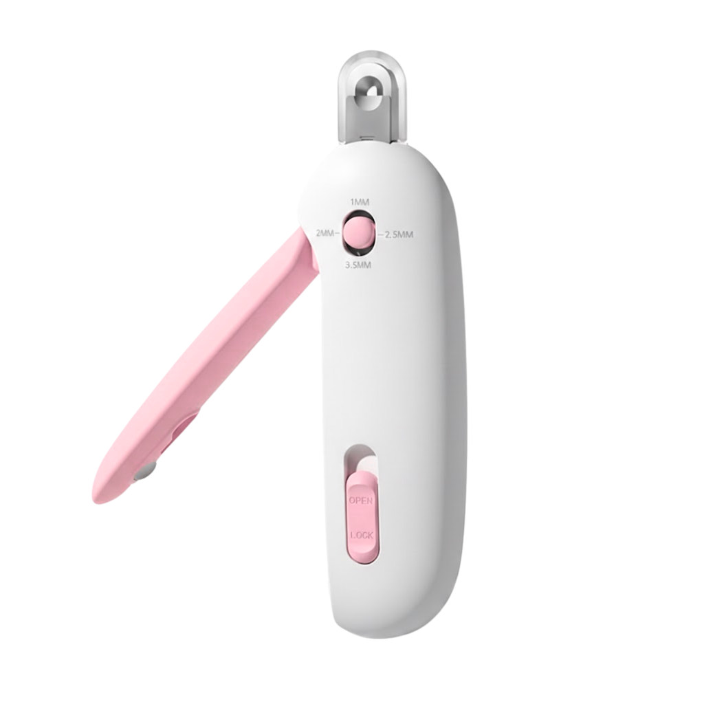 Professional Stainless Steel Pet Nail Clippers with Adjustable Aperture for Cats