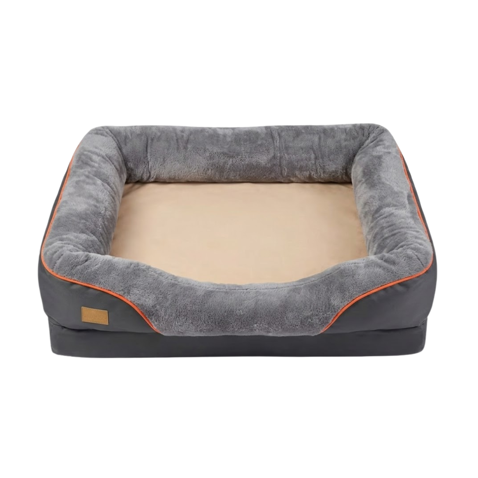 Memory Foam Dog Bed with Cotton Cover Waterproof Mattress and Bolstered Pet Sofa