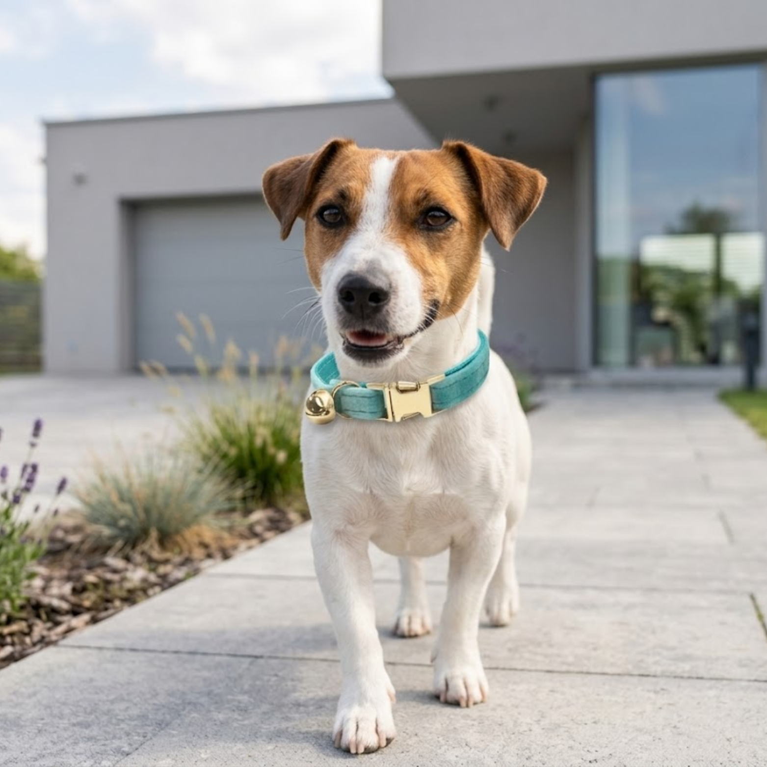 Smart Pet Tracker with Adjustable Velvet Collar and Bell for Dogs and Cats
