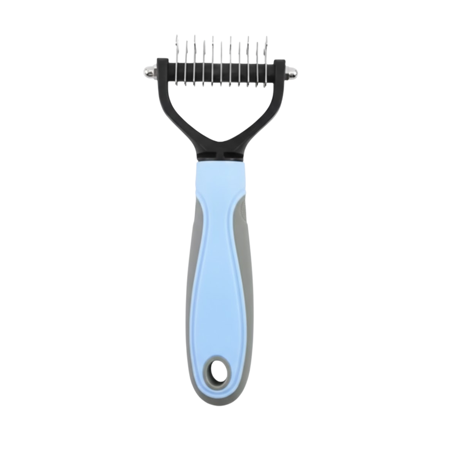Pet Deshedding Brush Double Sided Stainless Steel Grooming Tool for Cats and Dogs