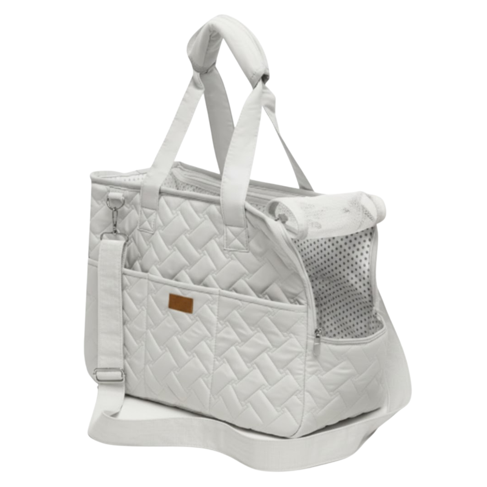 Pet Tote Bag Canvas Shoulder Carrier for Small Dogs and Cats with Breathable Mesh