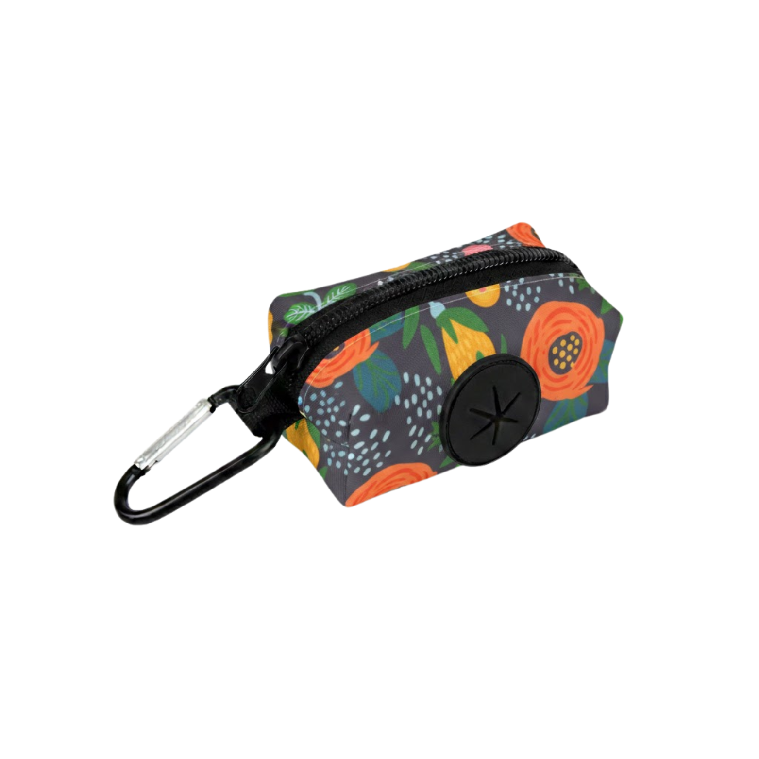 Dog Poop Bag Holder with Metal Carabiner Clip Waste Bag Dispenser for Leash