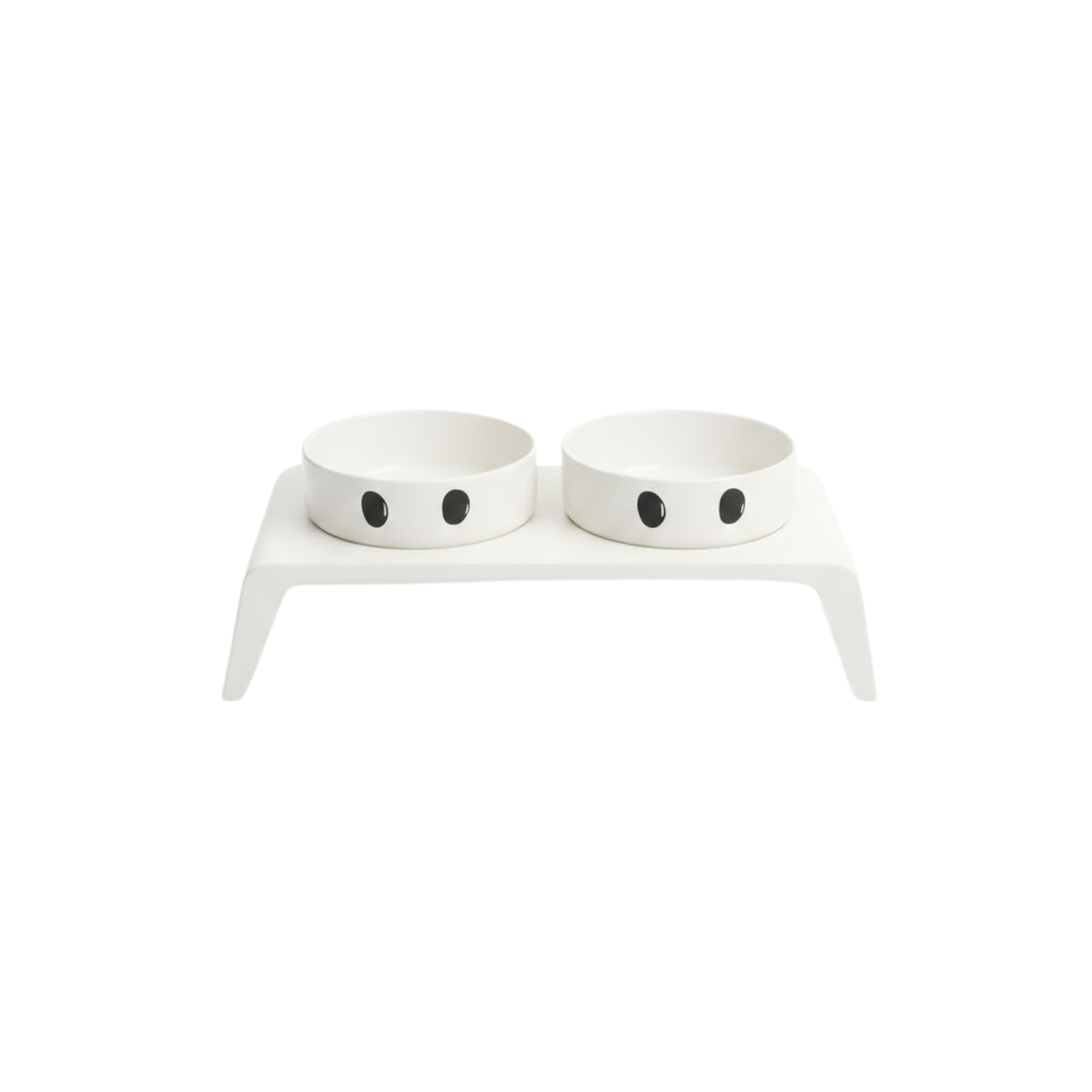 Elevated Dog Bowls Raised Feeder Stand with Double Stainless Steel Food Water Dishes