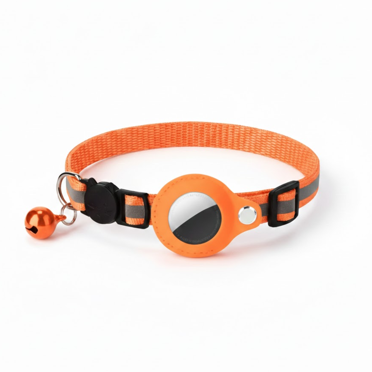 Reflective Cat AirTag Collar with Breakaway Buckle Bell and GPS Tracker Case