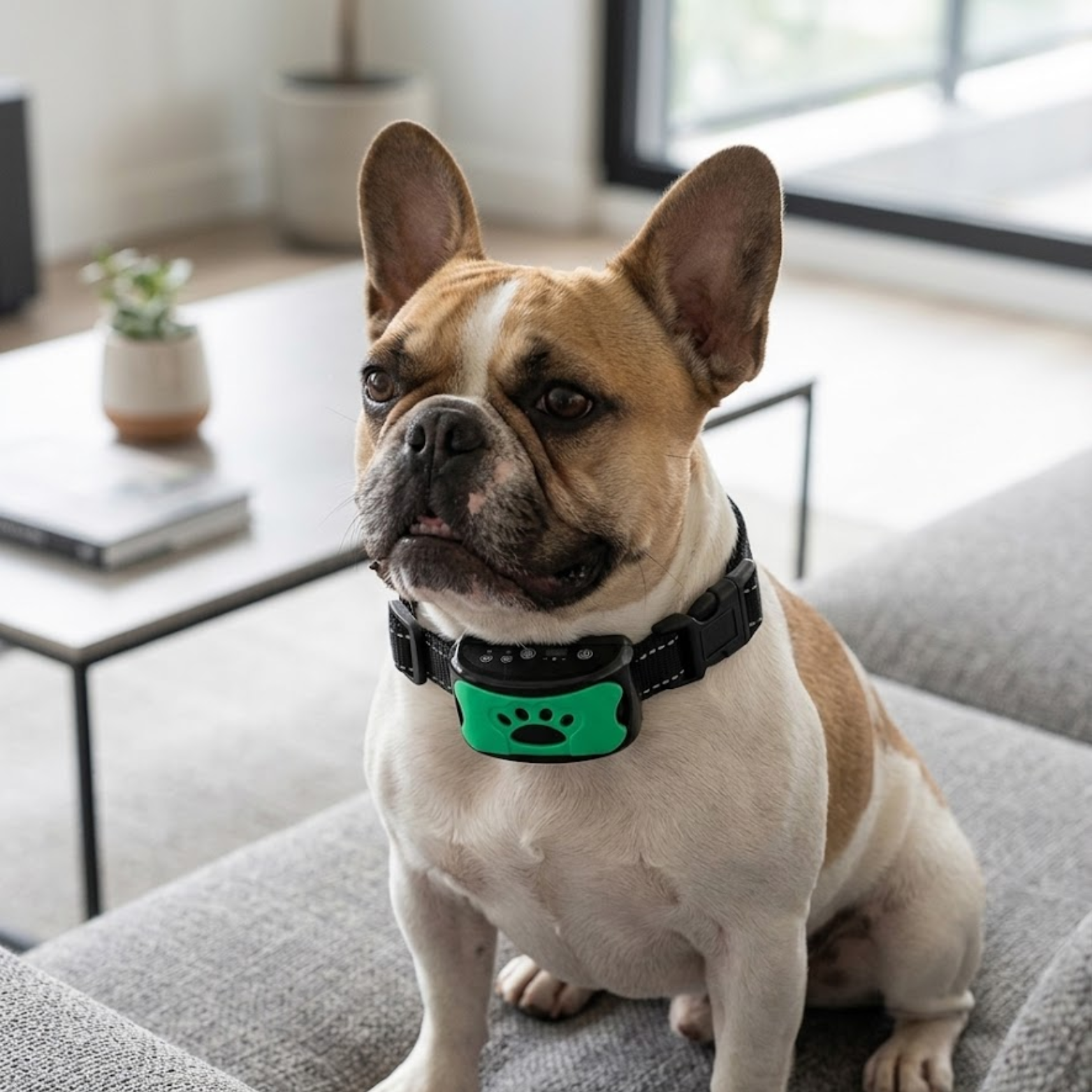 Anti Bark Collar with Vibration and Sound Rechargeable Nylon Training Band for Dogs
