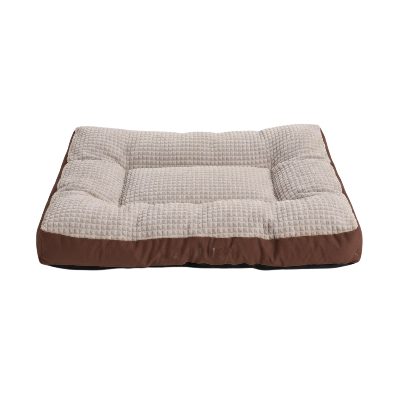 Washable Flannel Pet Bed Cushion with Detachable Soft Fleece Cover for Dogs and Cats