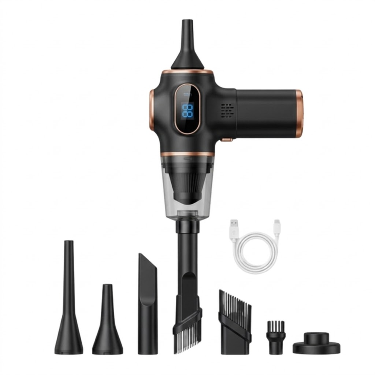 Handheld Cordless Car Vacuum Cleaner 60W High Power Pet Hair Suction Portable Hoover