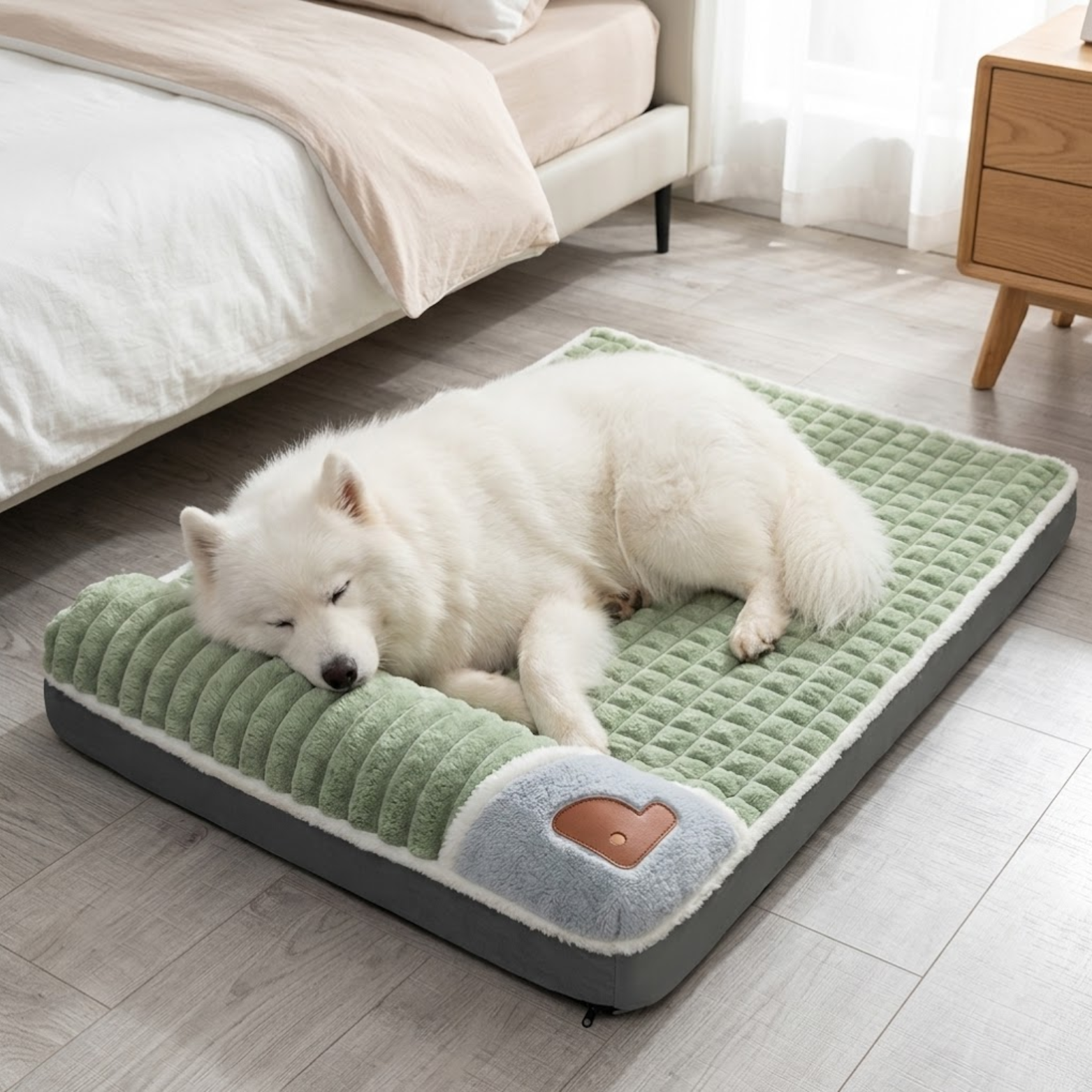 Machine Washable Dog Bed Removable Cotton Puppy Cushion Memory Foam Pet Pillow