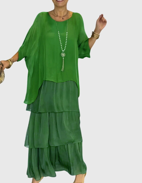 Women’s long dress — relaxed fit button up | wedding formal events