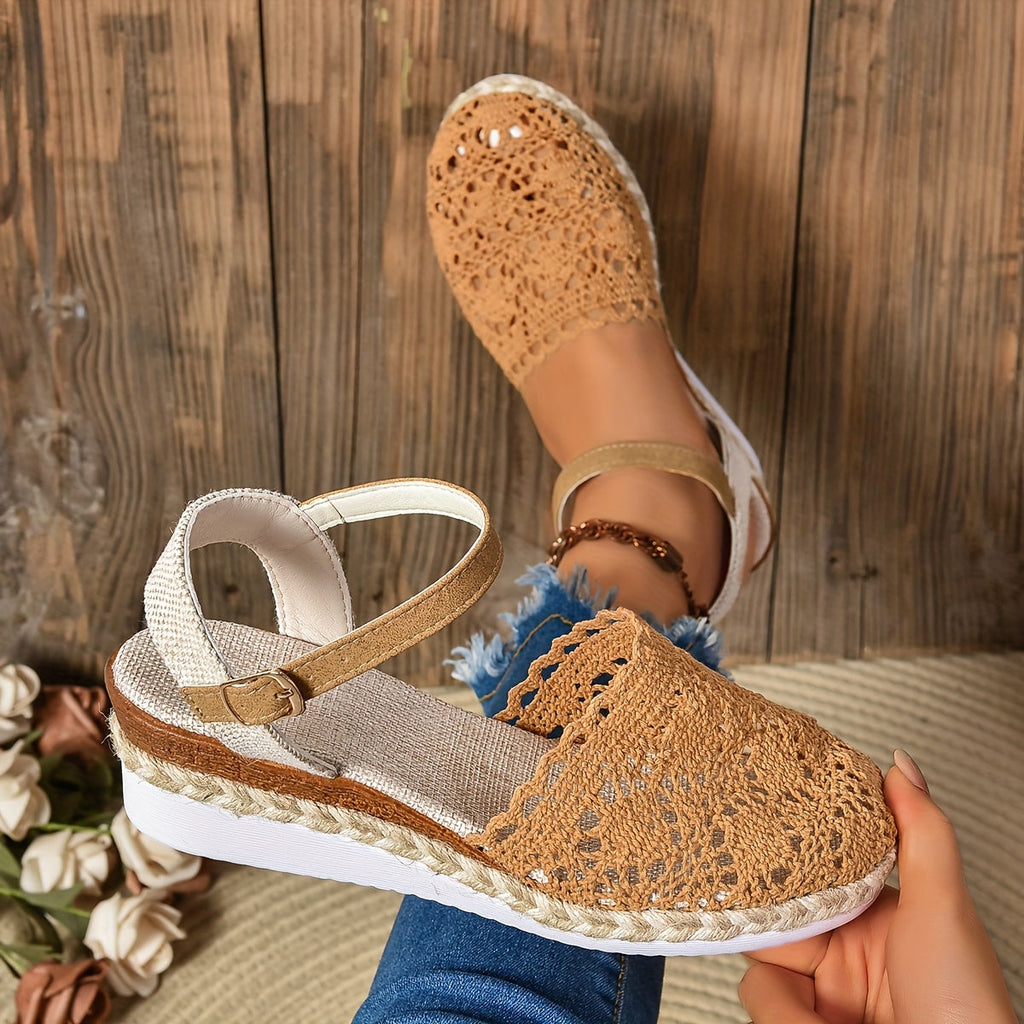 Women's adjustable sandals - breathable mesh straps beach vacation