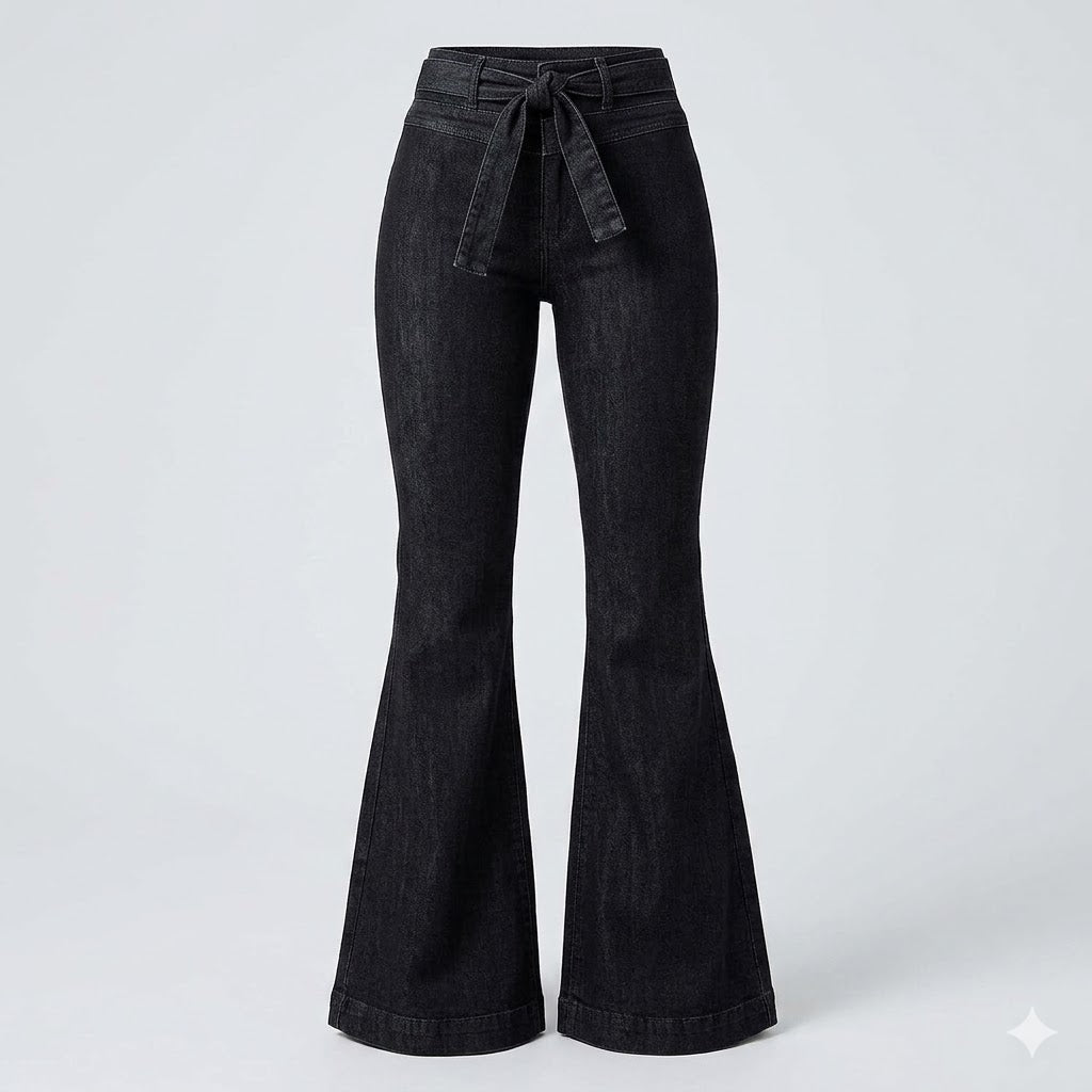Women's Flare Jeans Denim Blend High Waisted Sculpting Fit Casual Everyday