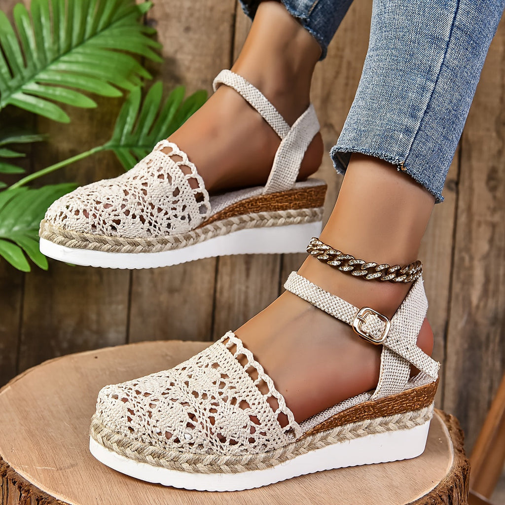 Women's adjustable sandals - breathable mesh straps beach vacation