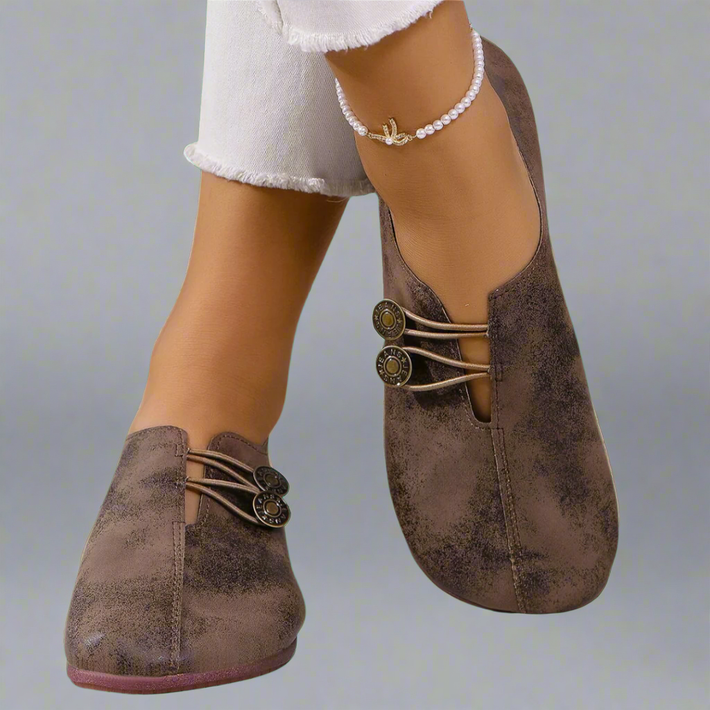 Women's suede moccasins — slip-on loafers for casual daily walking