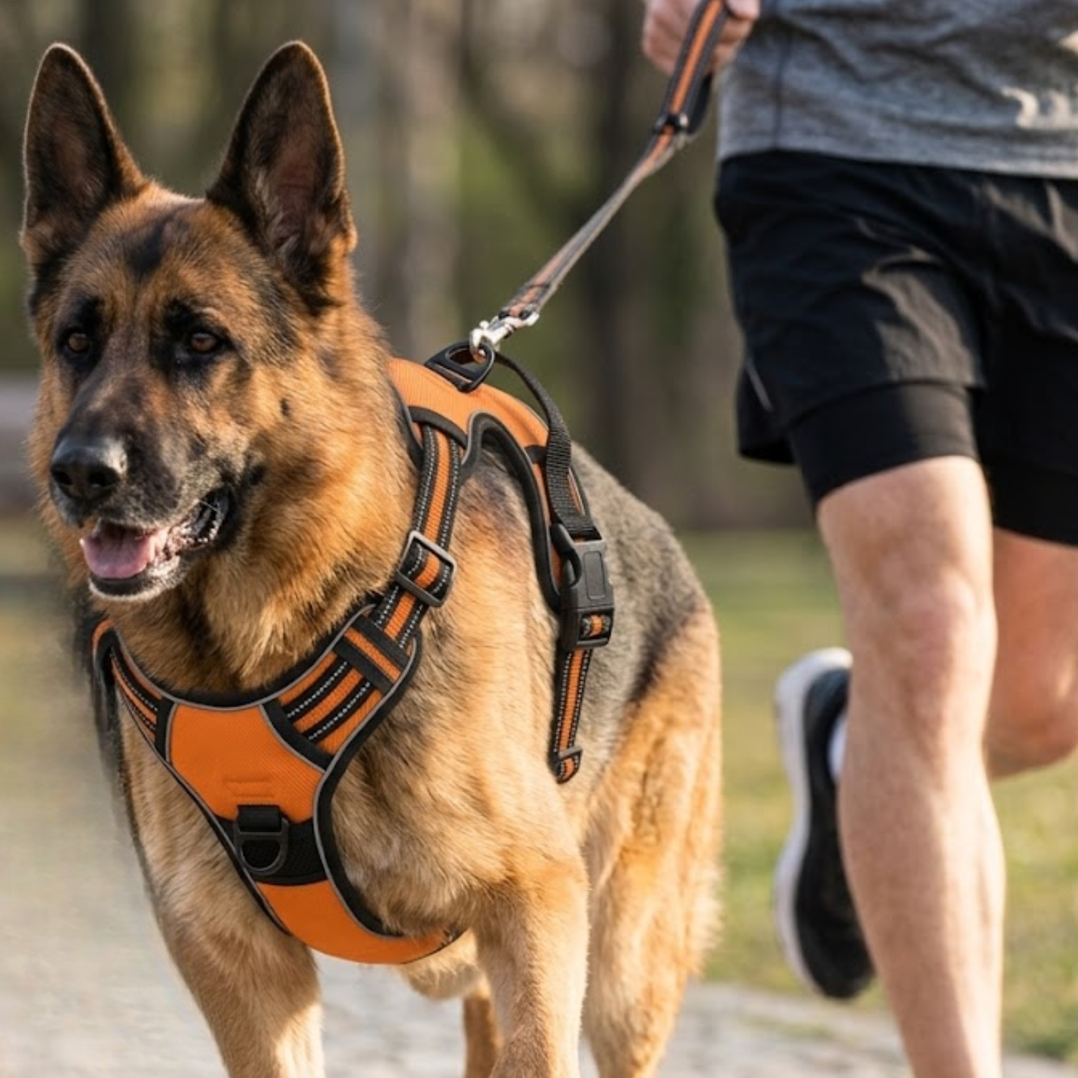 Reflective No-Pull Dog Harness with Control Handle and Adjustable Mesh Vest