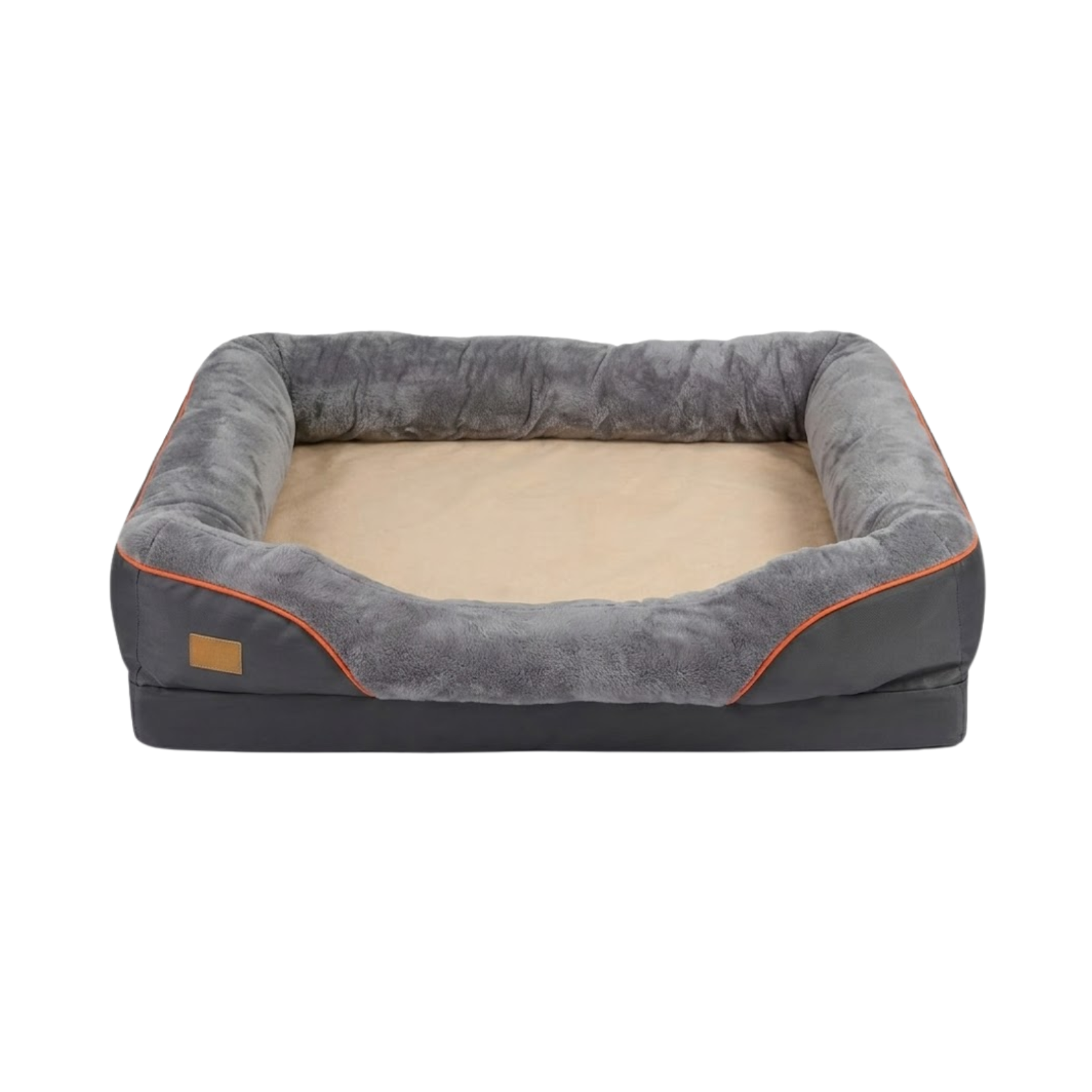 Memory Foam Dog Bed with Cotton Cover Waterproof Mattress and Bolstered Pet Sofa