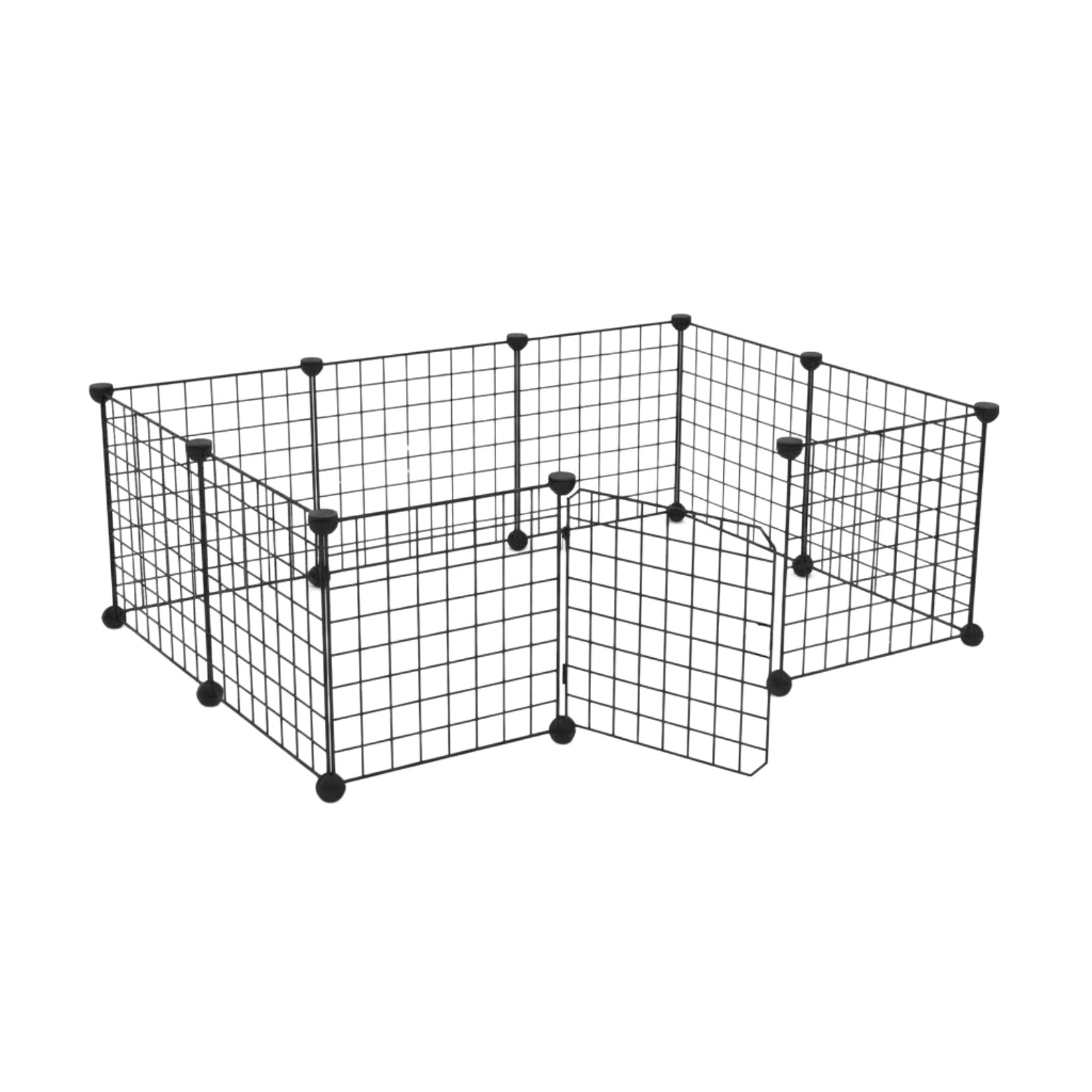 Metal Wire Dog Playpen Modular Indoor Pet Fence Panels with Door