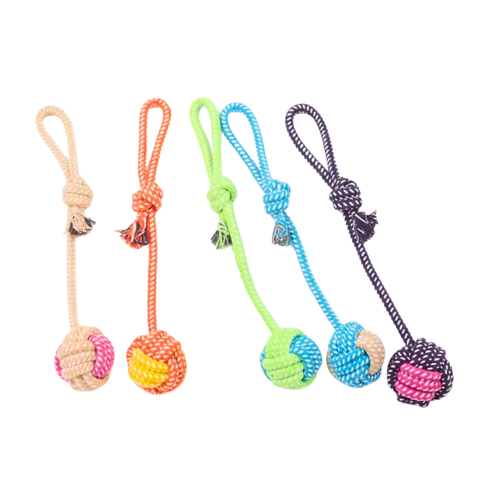 Interactive Cotton Rope Dog Toy Ball for Aggressive Chewers and Dental Care