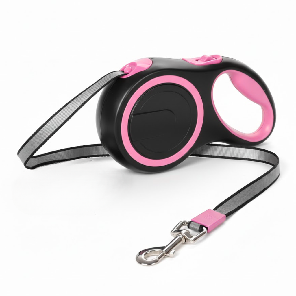 Retractable Dog Leash with Heavy Duty Nylon Extendable Lead and Quick Release Lock