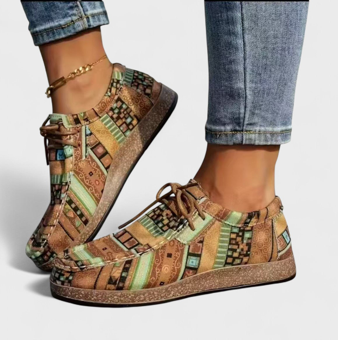Women casual sneakers — canvas upper with extra wide heel sole | casual daily