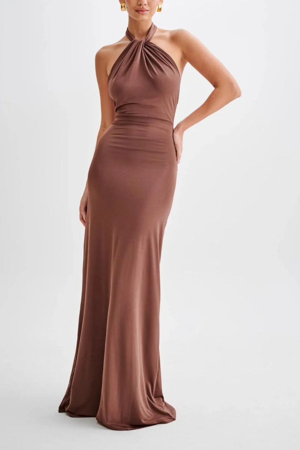 Off Shoulder Maxi Dress Bell Sleeve Lace Cuff Smocked Waist Evening Occasion Dress