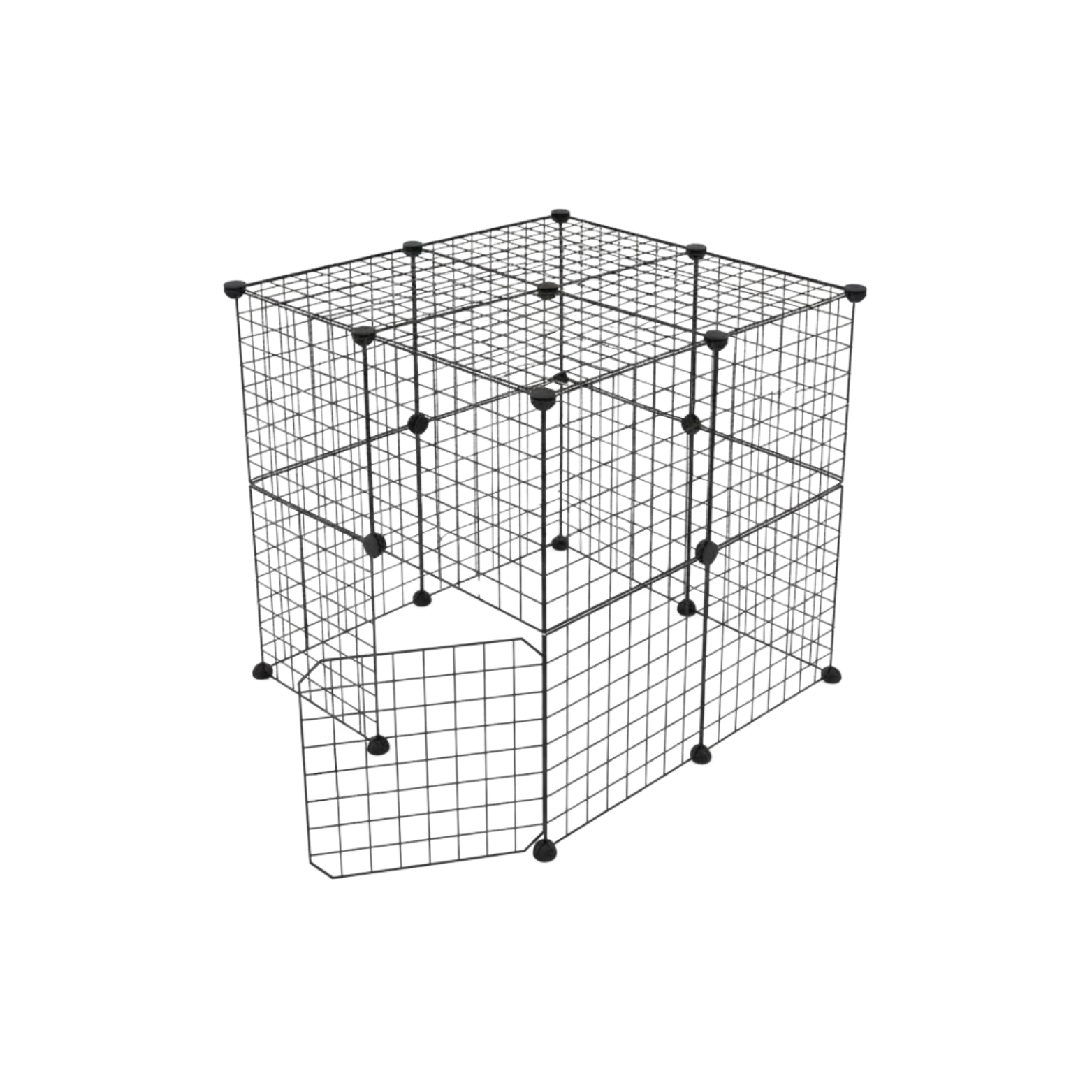 Metal Wire Dog Playpen Modular Indoor Pet Fence Panels with Door