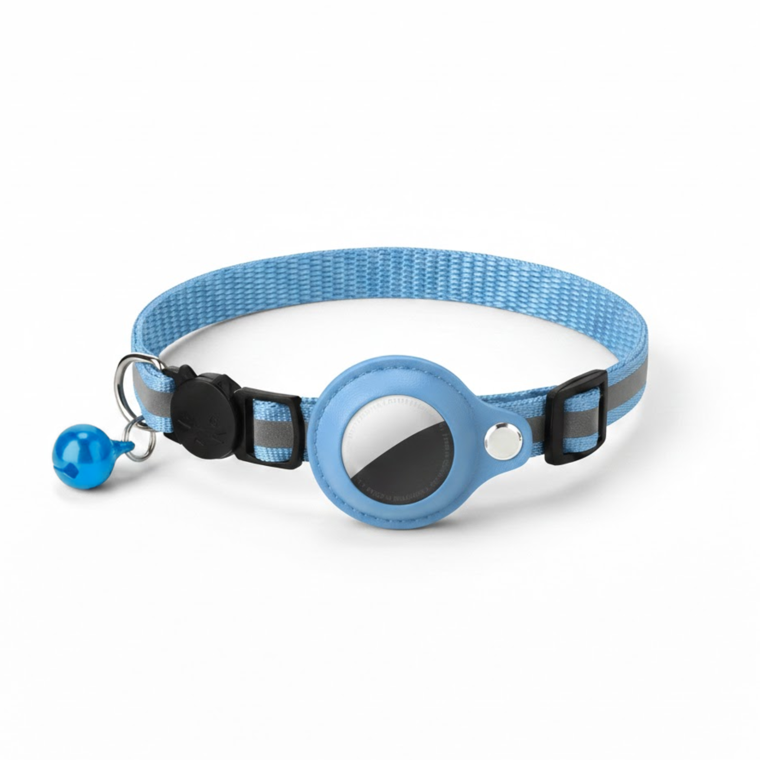 Reflective Cat AirTag Collar with Breakaway Buckle Bell and GPS Tracker Case