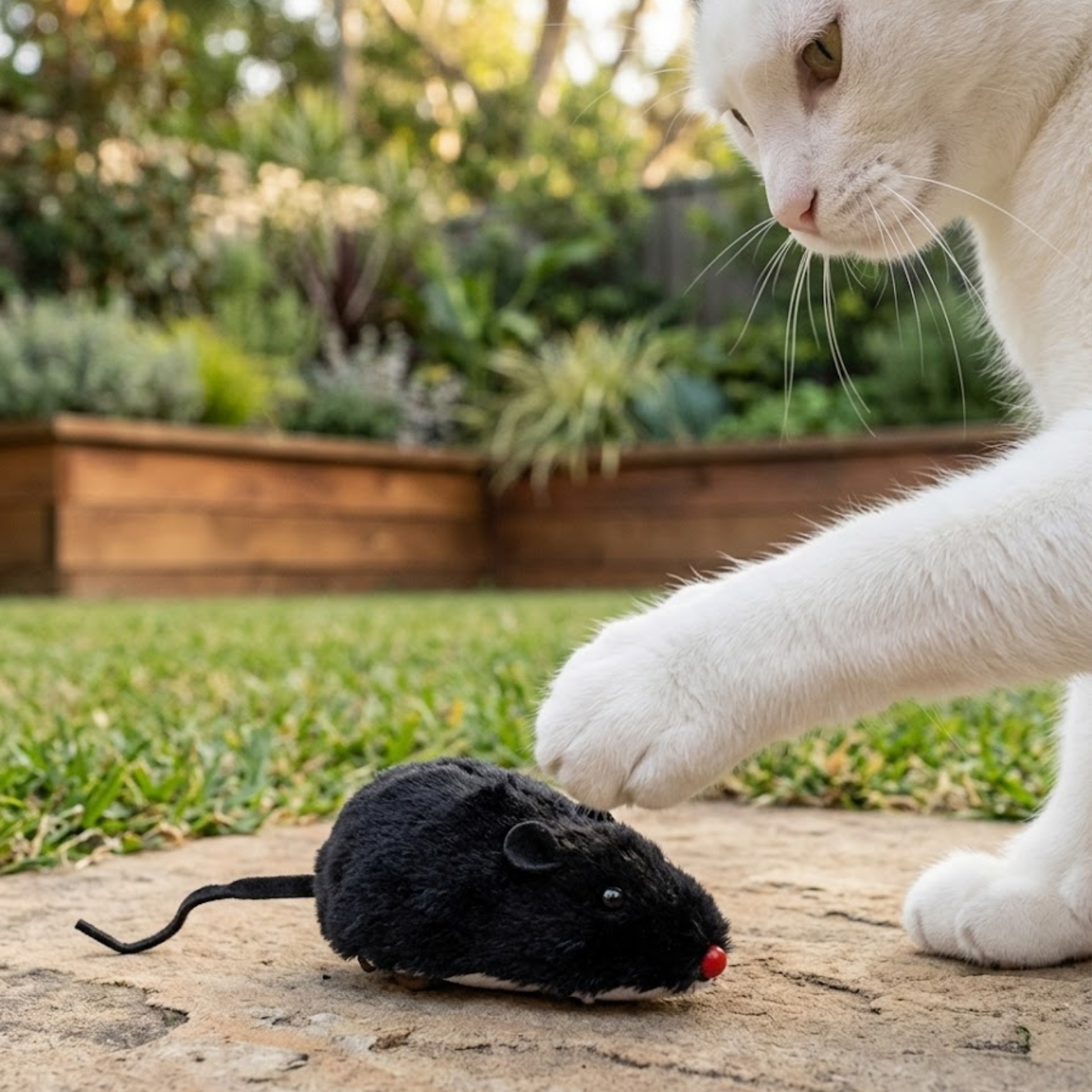 Lifelike Plush Mouse Running Toy for Cats and Dogs Interactive Moving Rat Pet Supply