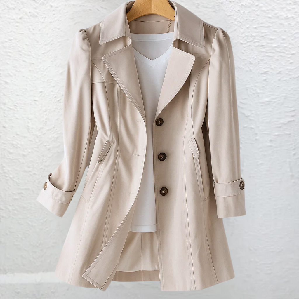 Women's Trenchcoat for Women Vintage Fitted Outerwear Spring