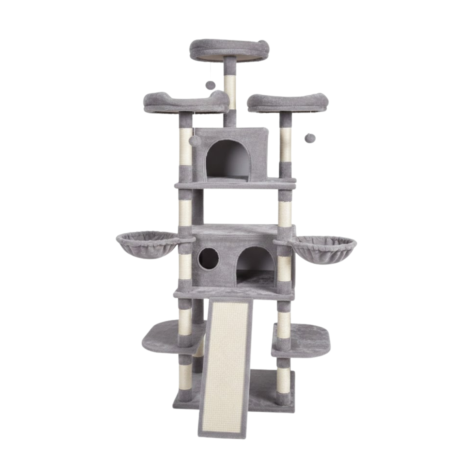 Cat Tree Tower for Indoor Cats with Sisal Scratching Post Condo Hammock and Perch